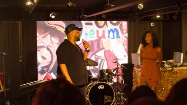 BJ Simmons with saxophone
