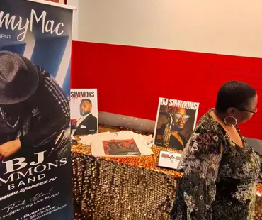 BJ Simmons merch table